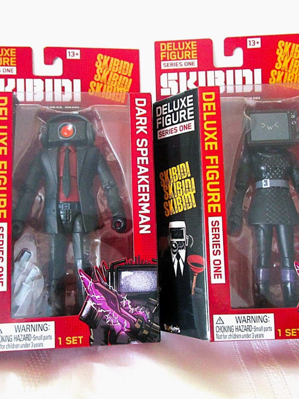 SKIBIDI Toilet Deluxe 6-inch Figures, Series One, TV Woman, Dark Speakerman, NIP